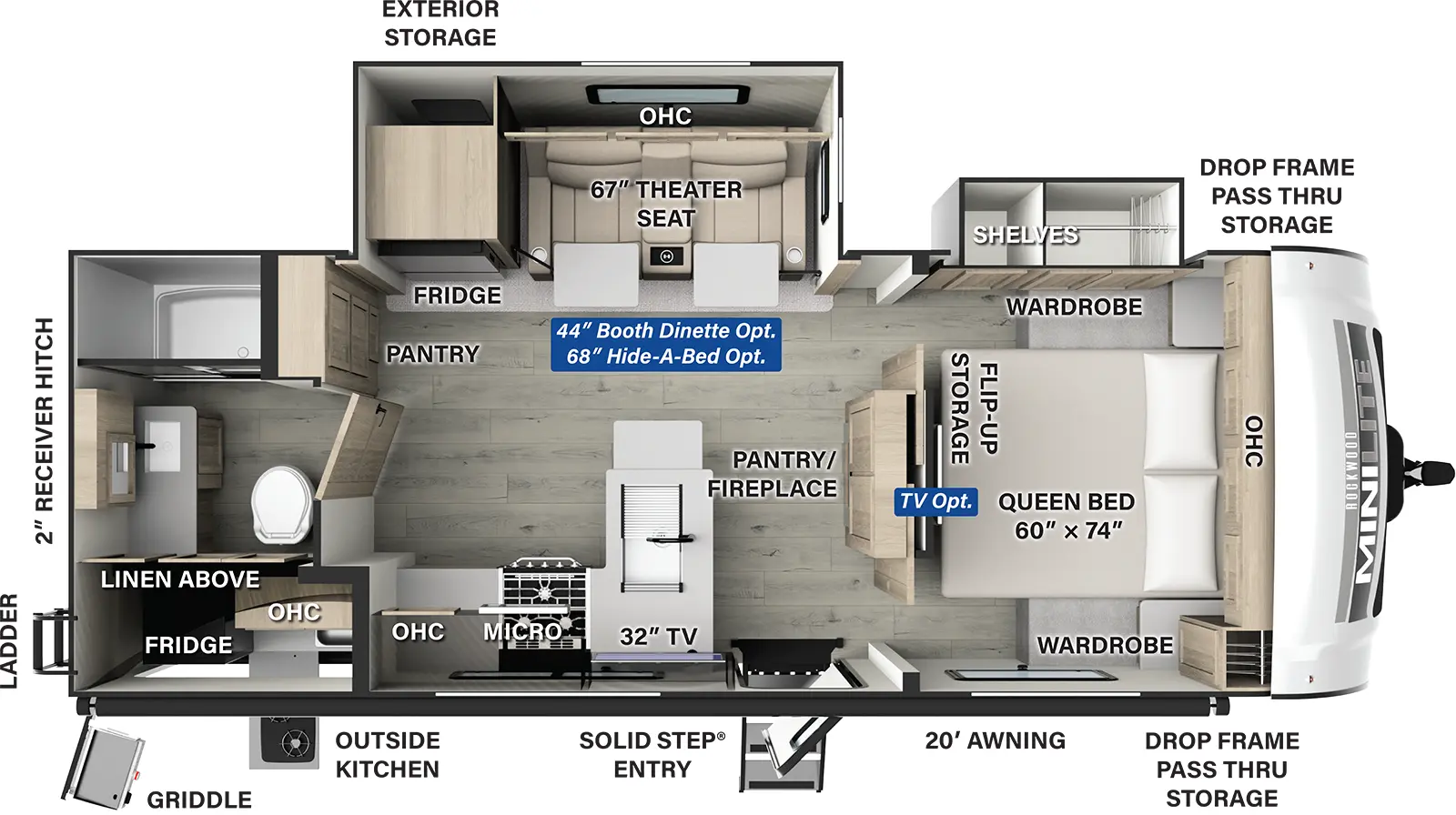 Rockwood Mini Lite 2513S Floorplan